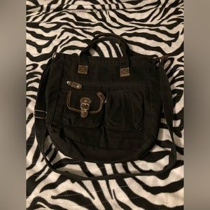 Black denim purse
